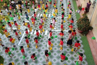 Công tác chuẩn bị cho Chương trình Tôi yêu Việt Nam – Bé với an toàn giao thông của trường mầm non Giao Hà đã hoàn tất